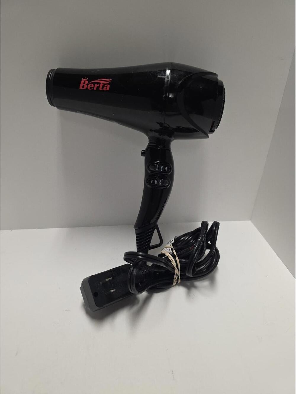 BERTA 1875W Negative lons Hair Blow Dryer with 2 Speed and 3 Heat Setting